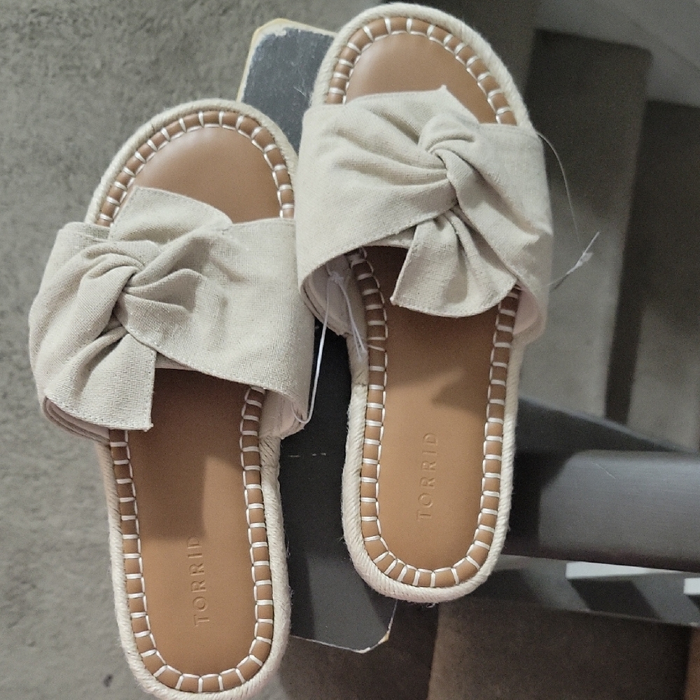 Torrid Cream Sandals with Elegant Design